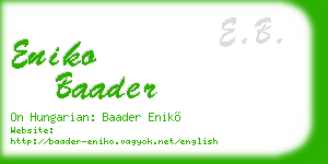eniko baader business card